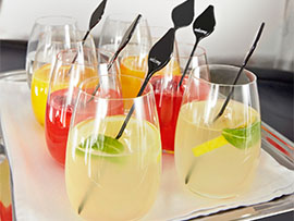 Lime, Red and Yellow Drinks
