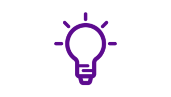 purple light bulb icon