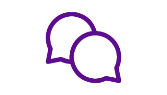 purple chat icon