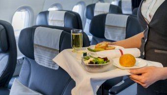 food serving on a tray